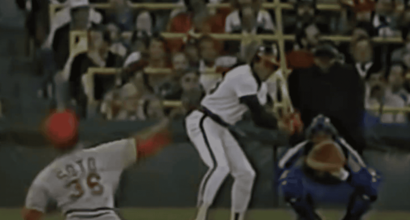 Rod Carew, the hitting machine, showcasing his skills in a pivotal moment.